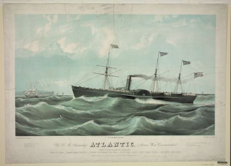 U.S.M. Steamship Atlantic, James West, Commander. ~ Library of Congress Prints and Photographs Division Washington, D.C.
