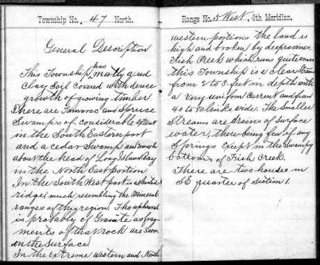 General description of T47N R5W.