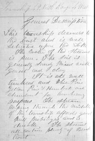 General description of T49N R4W.