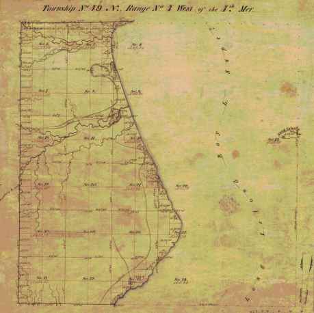 Original survey of Houghton's Point & Sioux River Beach (T49N R4W).
