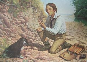 Painting of Douglass Houghton by Robert Thom. Houghton first explored the south shore of Lake Superior in 1840. Houghton died on Lake Superior during a storm on October 13, 1845. The city of Houghton on Chequamegon Bay was named in his honor.