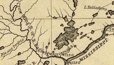 Detail of Crow Wing River from <a href="http://www.davidrumsey.com/maps1840.html" target="_blank"><em><strong>Hydrographical Basin of the Upper Mississippi River from Astronomical and Barometrical Observations Surveys and Information</strong></em></a> by Joseph Nicolas Nicollet, 1843.<br /> ~ David Rumsey Map Collection