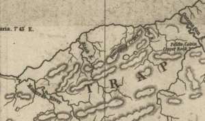 Detail of the Porcupine Mountains between the Montreal River and Ontonagon River from Map of the Mineral Lands Upon Lake Superior Ceded to the United States by the Treaty of 1842 With the Chippeway Indians. ~ Wisconsin Historical Society
